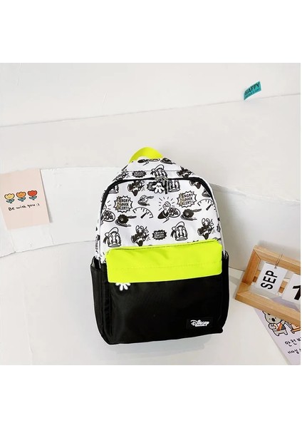 Anaokulu Bebek Okul Çantaları Sevimli Karikatür Baskılı Çocuk Sırt Çantaları Mickey ve Donald Duck Renk Eşleştirme Iki Omuzdan Askili Çanta Kız (Yurt Dışından)