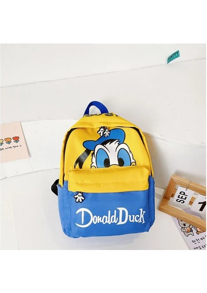 Anaokulu Bebek Okul Çantaları Sevimli Karikatür Baskılı Çocuk Sırt Çantaları Mickey ve Donald Duck Renk Eşleştirme Iki Omuzdan Askili Çanta Kız (Yurt Dışından) modelleri