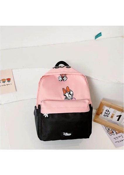Anaokulu Bebek Okul Çantaları Sevimli Karikatür Baskılı Çocuk Sırt Çantaları Mickey ve Donald Duck Renk Eşleştirme Iki Omuzdan Askili Çanta Kız (Yurt Dışından) fırsatları