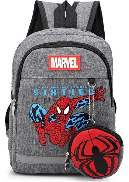 Marvel Çocuklar Sırt Çantaları Boys Için Okul Öncesi Çocuk Kaptan Amerika Örümcek Erkekler Desen Okul Çantaları Genç Hafif Sevimli Sırt Çantası (Yurt Dışından)