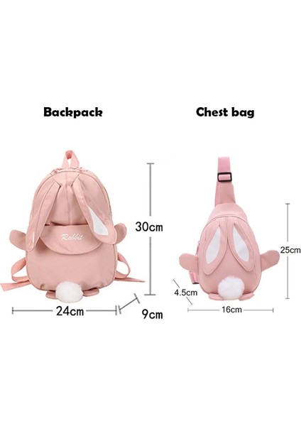Moda Çocuk Okul Çantaları Bunny Taşınabilir Sırt Çantaları Çocuklar Seyahat Sırt Çantaları Sevimli Erkek ve Kız Okul Kitap Sırt Çantası Göğüs Çantası (Yurt Dışından) modelleri