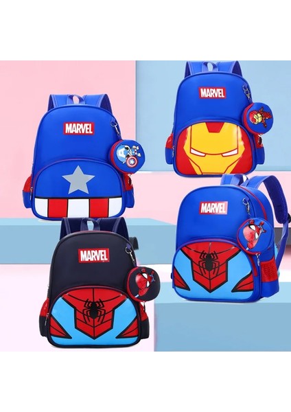 Marvel Çocuk Sırt Çantaları Çocuklar Için Marka Karikatür Örümcek Adam Erkek Omuz Çantaları Öğrenciler Lüks Moda Okul Çantaları Büyük Kapasiteli (Yurt Dışından)