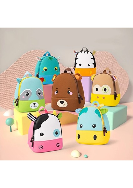 3D Karikatür Hayvan Çocuk Sırt Çantası Sevimli Ayı Maymun Inek Çocuk Çantaları Okul Çantası Anaokulu Erkek Kız Okul Çantaları Mini Sırt Çantası (Yurt Dışından) fiyatları