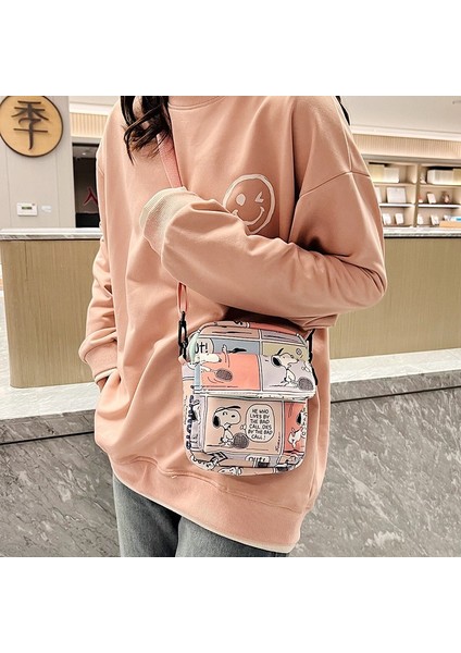Snoopy Kız Erkek Omuz Askılı Çanta Cep Telefonu Çantası Sevimli 2023 Yeni Kadın Bozuk Para Cüzdanı Çocuk Çapraz Vücut Çanta (Yurt Dışından) indirimleri