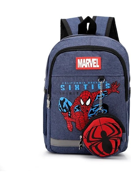 Marvel Çocuklar Sırt Çantaları Boys Için Okul Öncesi Çocuk Kaptan Amerika Örümcek Erkekler Desen Okul Çantaları Genç Hafif Sevimli Sırt Çantası (Yurt Dışından)