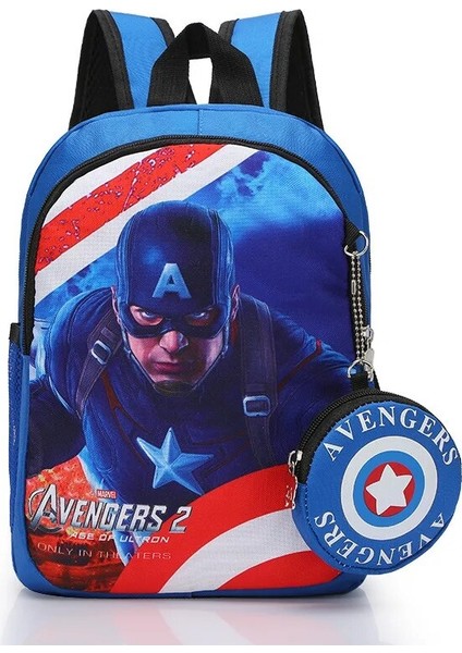 Marvel Çocuklar Sırt Çantaları Boys Için Okul Öncesi Çocuk Kaptan Amerika Örümcek Erkekler Desen Okul Çantaları Genç Hafif Sevimli Sırt Çantası (Yurt Dışından)