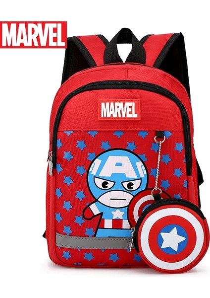 Marvel Çocuklar Sırt Çantaları Boys Için Okul Öncesi Çocuk Kaptan Amerika Örümcek Erkekler Desen Okul Çantaları Genç Hafif Sevimli Sırt Çantası (Yurt Dışından)