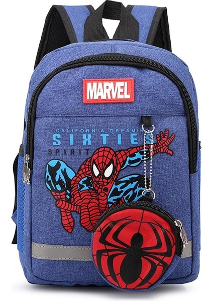 Marvel Çocuklar Sırt Çantaları Boys Için Okul Öncesi Çocuk Kaptan Amerika Örümcek Erkekler Desen Okul Çantaları Genç Hafif Sevimli Sırt Çantası (Yurt Dışından)