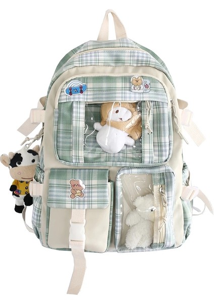 Okul Kız Sırt Çantası Okul Çantaları Genç Kızlar Için Çok Cepler Yeni Kawaii Sırt Çantası Kadın Harajuku Sevimli Mochila (Yurt Dışından)