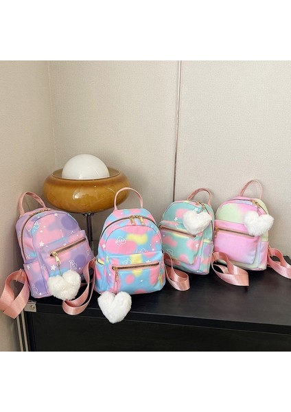 Mini Sırt Çantası Kadın Naylon Sevimli Küçük Alışveriş Çanta Renkli Kitap Çantaları Kalp Kolye Kız Moda Omuz Çantası (Yurt Dışından) fırsatları