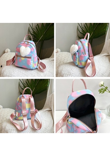 Mini Sırt Çantası Kadın Naylon Sevimli Küçük Alışveriş Çanta Renkli Kitap Çantaları Kalp Kolye Kız Moda Omuz Çantası (Yurt Dışından) indirimleri