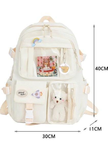 Okul Kız Sırt Çantası Okul Çantaları Genç Kızlar Için Çok Cepler Yeni Kawaii Sırt Çantası Kadın Harajuku Sevimli Mochila (Yurt Dışından)
