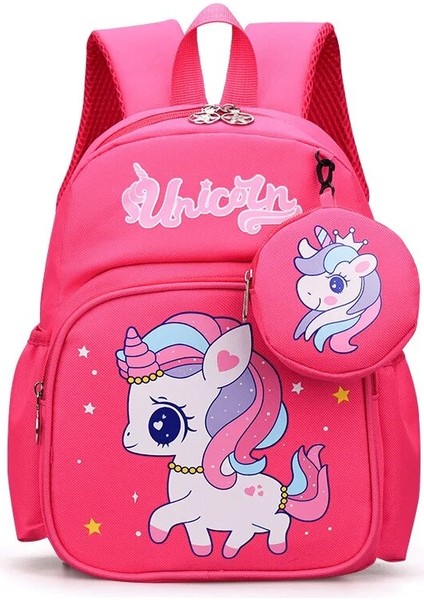Karikatür Okul Sırt Çantası Öğrenci Için Unicorn Tavşan Baskı Okul Çantası Erkek Kız Anaokulu Bebek Çocuk Sırt Çantası ile Bozuk Para Cüzdanı (Yurt Dışından)