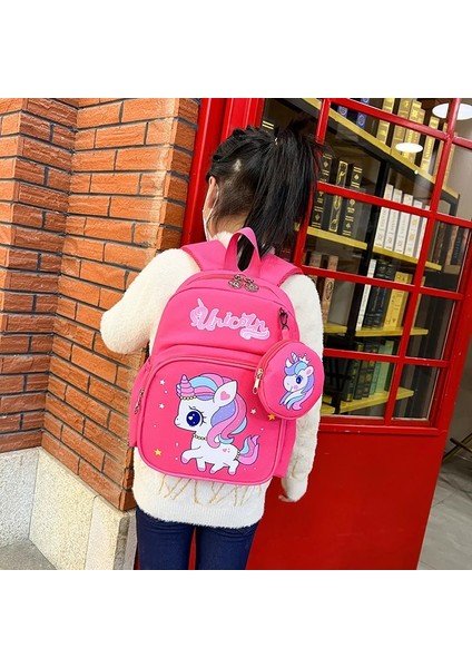 Karikatür Okul Sırt Çantası Öğrenci Için Unicorn Tavşan Baskı Okul Çantası Erkek Kız Anaokulu Bebek Çocuk Sırt Çantası ile Bozuk Para Cüzdanı (Yurt Dışından) modelleri