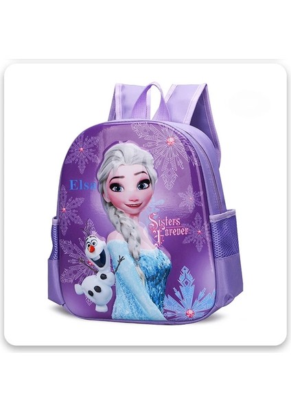 Disney Çocuklar Için Sırt Çantası Marka Dondurulmuş Karikatür Baskı Çocuklar Okul Çantaları Kızlar Sevimli Elsa Prenses Desen Omuz Paketleri (Yurt Dışından)