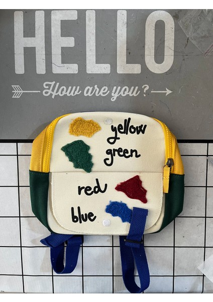 Rahat Moda Sırt Çantaları Çocuk Gezegen Süs Colorblock Iki Omuz Çantaları Bebek Kız Kontrast Renk Küçük Çanta (Yurt Dışından)