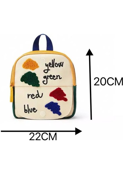 Rahat Moda Sırt Çantaları Çocuk Gezegen Süs Colorblock Iki Omuz Çantaları Bebek Kız Kontrast Renk Küçük Çanta (Yurt Dışından)
