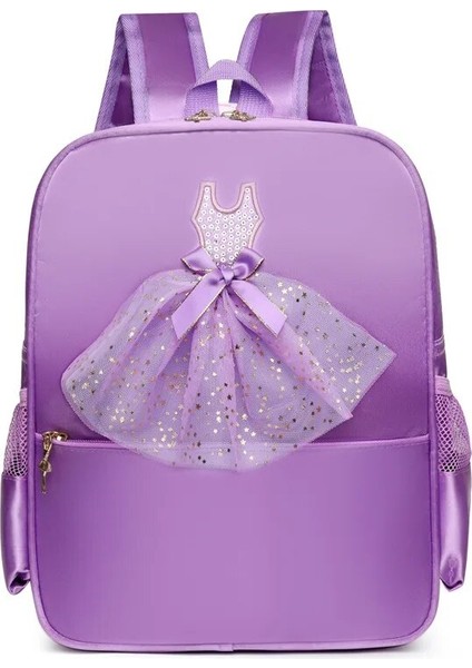 Net Kırmızı Dans Çantası Yeni Çocuk Çift Omuz Dans Sırt Çantası Bale Okul Çantası Kız Prenses Dans Çantası (Yurt Dışından)