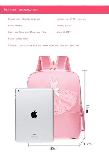 Net Kırmızı Dans Çantası Yeni Çocuk Çift Omuz Dans Sırt Çantası Bale Okul Çantası Kız Prenses Dans Çantası (Yurt Dışından) modelleri
