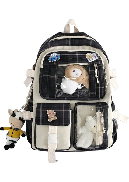 Okul Kız Sırt Çantası Okul Çantaları Genç Kızlar Için Çok Cepler Yeni Kawaii Sırt Çantası Kadın Harajuku Sevimli Mochila (Yurt Dışından)