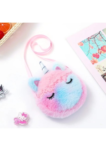 Çocuk Kız Omuzdan Askili Çanta Unicorn Hayvanlar Messenger Çanta Çocuklar Tuşları Bozuk Para Cüzdanı Sevimli Prenses Cüzdan Sevgililer Günü Hediyeleri (Yurt Dışından)