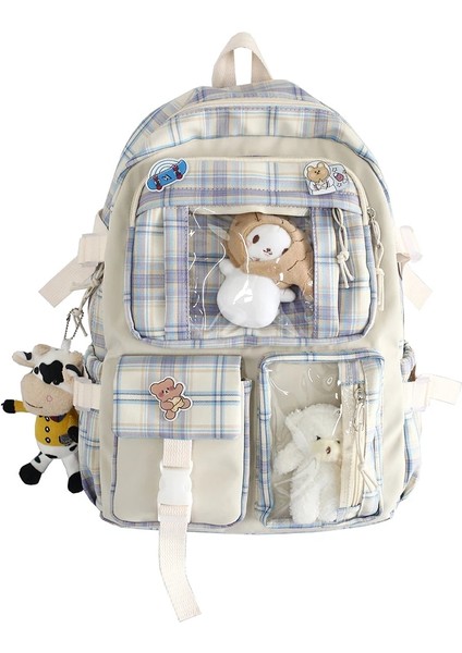 Okul Kız Sırt Çantası Okul Çantaları Genç Kızlar Için Çok Cepler Yeni Kawaii Sırt Çantası Kadın Harajuku Sevimli Mochila (Yurt Dışından)