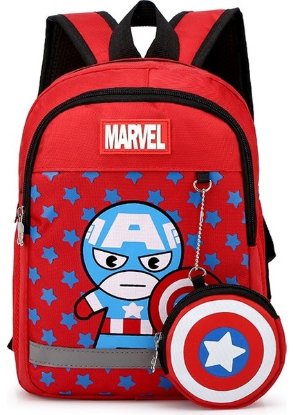 Marvel Çocuklar Sırt Çantaları Boys Için Okul Öncesi Çocuk Kaptan Amerika Örümcek Erkekler Desen Okul Çantaları Genç Hafif Sevimli Sırt Çantası (Yurt Dışından)