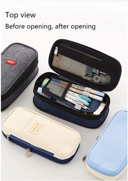 Macaron Renk Uyumu, Büyük Kapasiteli Bir Yükseltme Kalem Kutusu Kırtasiye Kutusuna Dönüştürülebilir (Yurt Dışından) modelleri