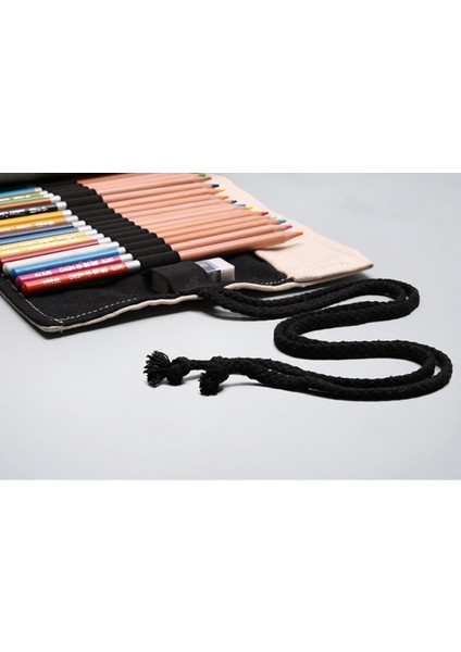 El Yapımı Tuval Kalem Perdesi 72 Delikli Büyük Kapasiteli Kalem Kutusu Erkek ve Kız Için Renkli Kurşun Kroki Kırtasiye Kutusu (Yurt Dışından) fiyatları