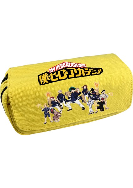 My Hero Academia Tuval Büyük Kapasiteli Çift Katmanlı Kalem Çantası Anime Kırtasiye Kutusu Öğrenci Kırtasiye Kalem Çantası (Yurt Dışından) modelleri