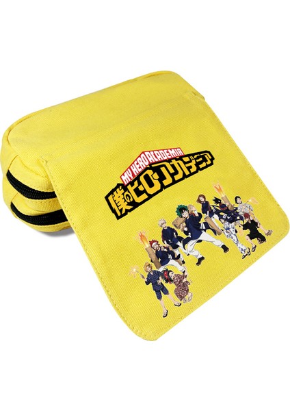 My Hero Academia Tuval Büyük Kapasiteli Çift Katmanlı Kalem Çantası Anime Kırtasiye Kutusu Öğrenci Kırtasiye Kalem Çantası (Yurt Dışından) fırsatları