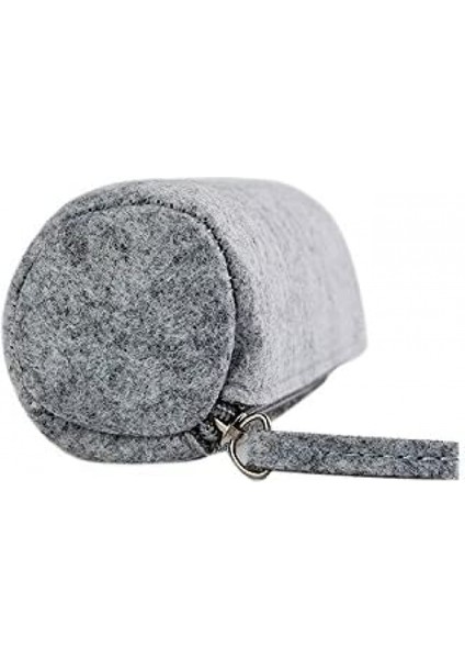 Moda Yün Keçe Basit Kozmetik Kalem Kalem Çantası Kılıfı Rulo-Şık Minimalist Yün Keçe Katlanmış Kalem Kutusu/kalemlik ((Gri) (Yurt Dışından)