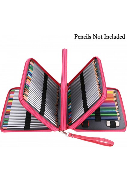 Yeni Büyük Kapasiteli Pu Kalem Çantası Öğrenci Kırtasiye Çantası 200 Delikli Sanat Resim Saklama Çantası Kalem Perde (Yurt Dışından) fiyatları