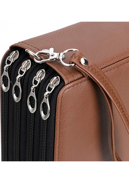 Yeni Büyük Kapasiteli Pu Kalem Çantası Öğrenci Kırtasiye Çantası 200 Delikli Sanat Resim Saklama Çantası Kalem Perde (Yurt Dışından) fırsatları