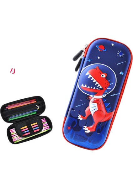 Çocuklar Için Kalem Kutusu Organizatörü Büyük Kapasiteli 3D Üç Boyutlu Çok Bölmeli Öğrenci Kalem Kutusu Çocuk Okul Malzemeleri (Kırmızı Dinozor) (Yurt Dışından)