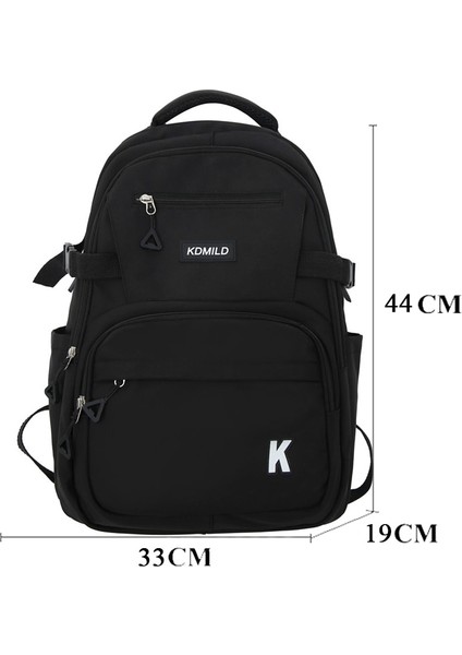 Joypessıe Moda Genç Su Geçirmez Sırt Çantası Lise Kız Erkek Okul Çantası Naylon Siyah Sırt Çantası Kadın Dizüstü Mochila (Yurt Dışından) fiyatları