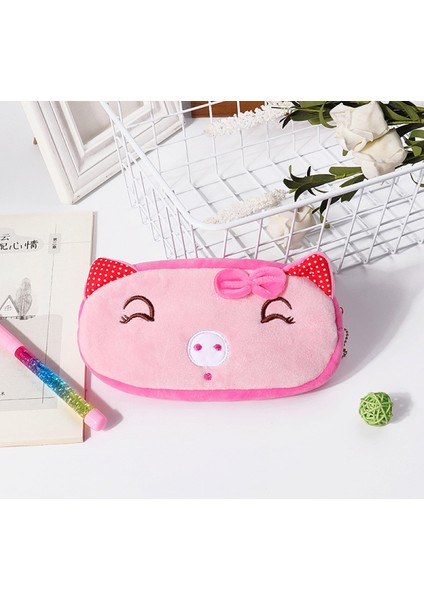 Sevimli Peluş Kalem Kutusu Karikatür Kalem Çantası Hayvan Çocuk Ilkokul Öğrencisi Kırtasiye Çantası Yaratıcı Hediye Kırtasiye Kutusu (Yurt Dışından)