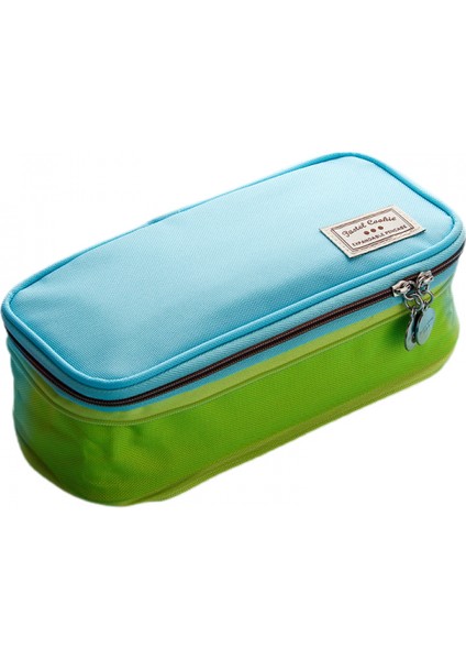 Kalem Kutusu Büyük Kapasiteli Kalem Çantası Kalem Çantası Okul Için Genç Kız Erkek Erkek Kadın (Mavi/yeşil) (Yurt Dışından)