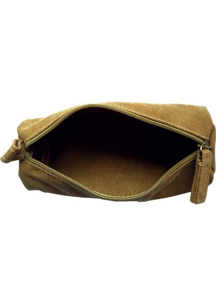 Ağır Kanvas Kırtasiye Taşınabilir Şık Basit Kalem Çantası ve Pratik Dayanıklı Kompakt Fermuarlı Kalem Kutusu 1 Paket Haki (Yurt Dışından) modelleri