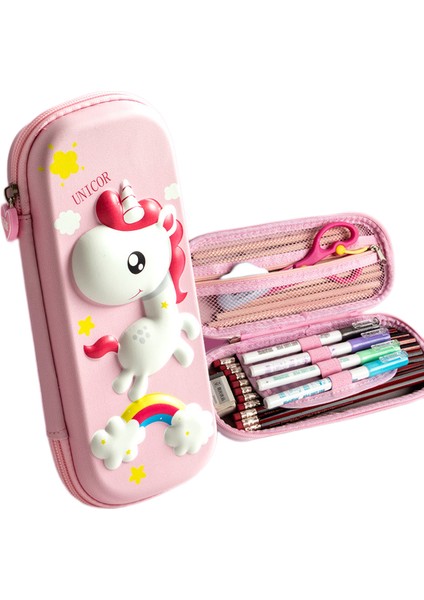 Çocuk Kalem Kutusu Saklama Kutusu 3D Kompozit Film Kalem Kutusu Su Geçirmez Büyük Kapasiteli Kılıf (Yurt Dışından)