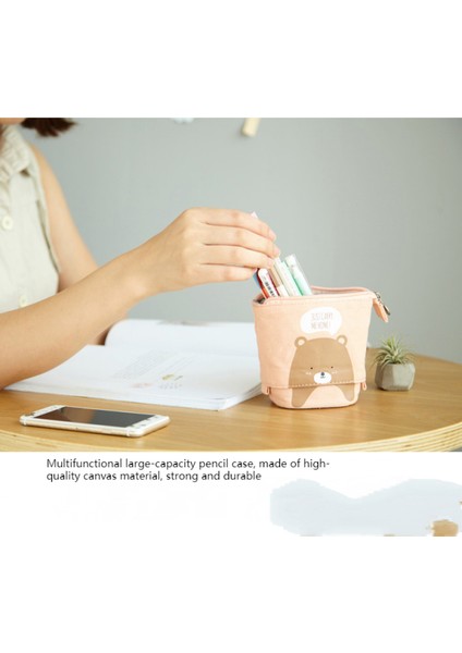 Teleskopik Kalem Kutusu Trafo Ayakta Kırtasiye Kalem Tutucu Tuval Çift Kullanımlı Pop-Up Okul Ofis Kolej Için Fermuarlı Standı Kalem Çantaları (Yurt Dışından) fiyatları