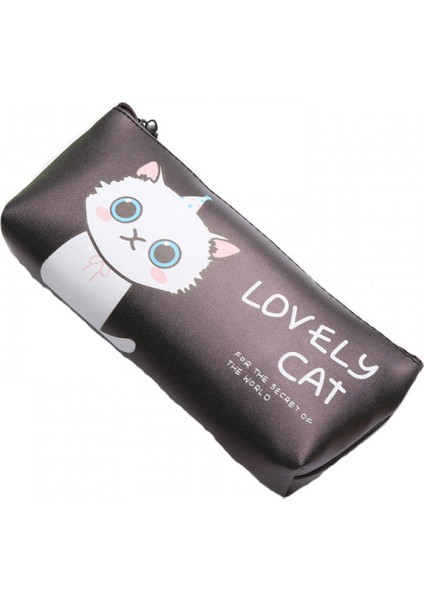 Karikatür Sevimli Kedi Kalem Kutusu Kozmetik Dayanıklı Tuval Kırtasiye Kozmetik Çantası Erkek Kız Öğrenciler ve Ofis Malzemeleri Için (Yurt Dışından)