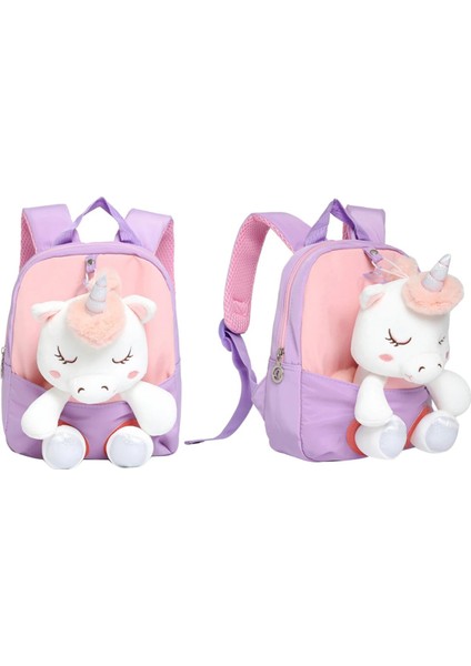 Çocuk Karikatür Unicorn Sırt Çantası 3D Bebek Öğrenci Sırt Çantası Erkekler Kızlar Için Çalışma Seyahat Okul Çantası (Yurt Dışından) modelleri