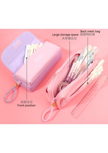 Kalem Kutusu Kırtasiye Çantası Kore Tuval Kırtasiye Bataklık Sevimli Kırtasiye Kutusu Yaratıcı Kalem Kutusu Kız Öğrenci (Yurt Dışından) indirimleri