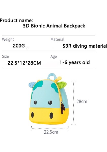 Moda Çocuk Okul Çantaları 3D Biyomimetik Hayvan Çocuk Sırt Çantası Anaokulu Erkek ve Kız Okul Çantaları Mini Sırt Çantası Kitap Çantası (Yurt Dışından) fırsatları