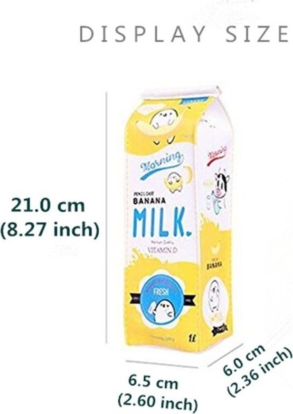 3'lü Yaratıcı Süt Karton Seti Suya Dayanıklı Pu Büyük Kapasiteli Kalem Kutusu, Sarı Mavi Pembe (Yurt Dışından)