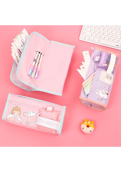 Büyük Kapasiteli Kalem Kalem Kutusu Ofis Koleji Okul Büyük Depolama Yüksek Kapasiteli Çanta Kılıfı Tutucu Kutusu Organizatör (Yurt Dışından) modelleri