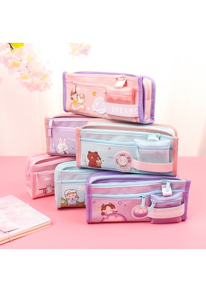 Büyük Kapasiteli Kalem Kalem Kutusu Ofis Koleji Okul Büyük Depolama Yüksek Kapasiteli Çanta Kılıfı Tutucu Kutusu Organizatör (Yurt Dışından) fırsatları