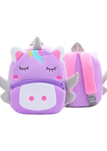 Sevimli Çocuk Okul Çantaları 3D Karikatür Hayvan Peluş Çocuk Sırt Çantası Anaokulu Erkek Kız Okul Çantaları Mini Küçük Sırt Çantası (Yurt Dışından)