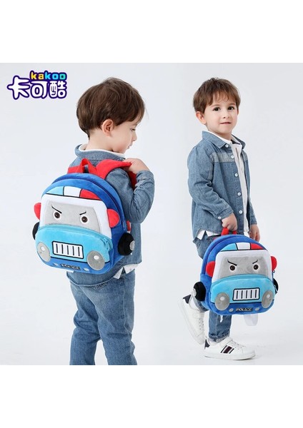 Stereo Karikatür Araba Sırt Çantası Erkek Kız 2-4 Yaşında Anaokulu Okul Çantası Çocuklar Sırt Çantası Peluş Sırt Çantası (Yurt Dışından) modelleri